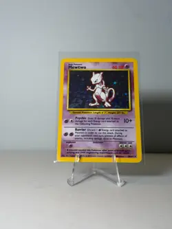 Pokemon Mewtwo TCG Base Set Holo Unlimited Rare Card 10/102 - Image 1