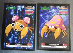 PARAS X PARASECT EVOLUTION LOT - POKEMON KANTO CREALASER RARE TCG CARDS - Image 1