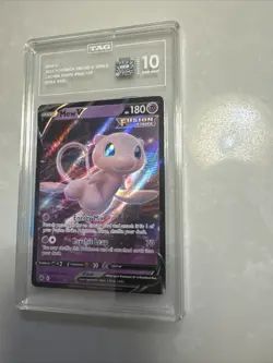 Pokemon Mew V 060/159 Crown Zenith ULTRA RARE Full Art TCG Card Tag Gem Mint 10 - Image 2