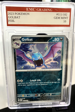 TEAM ROCKET'S GOLBAT FOIL 2023 Pokemon #111/182 Card GRADED 10 MINT - Image 1