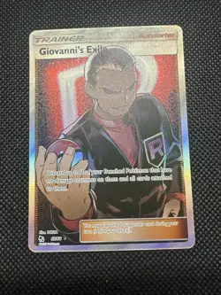 Pokemon TCG Giovanni's Exile Trainer Full Art Ultra Rare Card 67/68 Hidden Fates - Image 3
