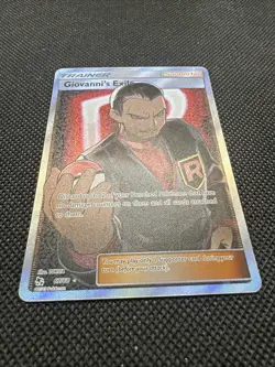 Pokemon TCG Giovanni's Exile Trainer Full Art Ultra Rare Card 67/68 Hidden Fates - Image 4
