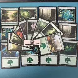 20 Basic green forest land Pack (Magic The Gathering) - Regular lot bulk set NM - Image 1