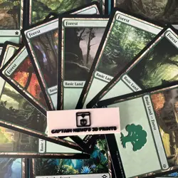 20 Basic green forest land Pack (Magic The Gathering) - Regular lot bulk set NM - Image 4