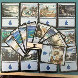 20 Basic island blue land Pack (Magic The Gathering) - Regular lot bulk set NM - Image 1