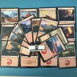 20 Basic red Mountain land Pack (Magic The Gathering) - Regular lot bulk set NM - Image 1