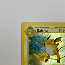 Raichu 14/102 1st Edition Shadowless Base Holo LP/MP Rare WOTC Pokemon TCG - Image 4