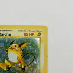 Raichu 14/102 1st Edition Shadowless Base Holo LP/MP Rare WOTC Pokemon TCG - Image 5