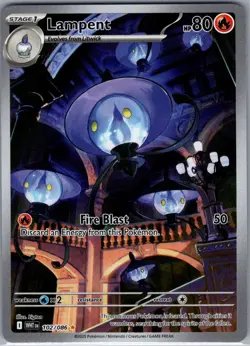 Lampent 102/086 SV: White Flare - Pokemon Card - NM - Image 1