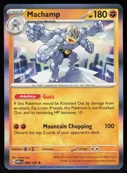 Machamp 068/165 Rare 151 Pokemon Holo Near Mint - Image 1
