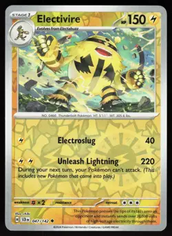 Electivire 47/142 Uncommon Stellar Crown Pokemon Reverse Holo Near Mint - Image 1