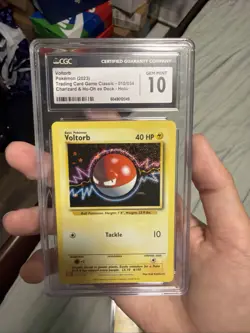 Pokemon TCG Voltorb 010/034 Classic Holo 40HP Basic 2023 CGC 10 - Image 1