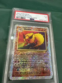 2002 Pokemon Legendary Collection Flareon Reverse Holo #10/110 PSA 1 - Image 1