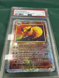 2002 Pokemon Legendary Collection Flareon Reverse Holo #10/110 PSA 1 - Image 2