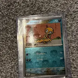 Scraggy Master Ball Pattern 57/86 Common White Flare Pokemon Holo GRADE WORTHY - Image 4