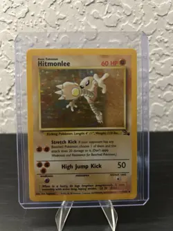 1999 Pokemon Fossil Hitmonlee 7/62 Holo Rare WotC Vintage NM/LP - Sharp! - Image 2