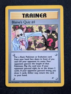 Blaine's Quiz #1 97/132 Gym Heroes Pokemon NM Unlimited - Image 1