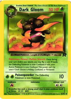 Pokemon TCG Dark Gloom Team Rocket 36/82 Regular Uncommon LP - Image 1