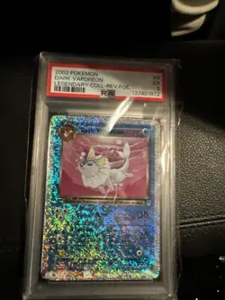 2002 Pokemon Legendary Collection Reverse Foil Dark Vaporeon #9 PSA 5 EX-MT - Image 2