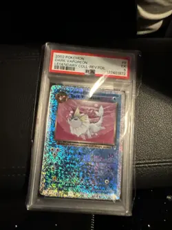 2002 Pokemon Legendary Collection Reverse Foil Dark Vaporeon #9 PSA 5 EX-MT - Image 3