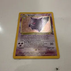 Pokemon Gengar Holo Fossil 5/62 Vintage WOTC Near Mint - Image 2