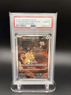 Pokemon TCG Team Rocket’s Meowth 203/182 IR Destined Rivals PSA 10 - Image 1