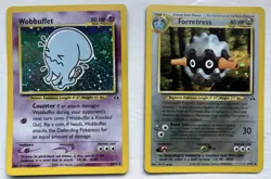 Pokemon Neo Discovery Holo Rare Lot Wobbuffet 16/75 & Forretress 2/75 Vintage - Image 1