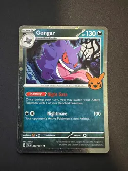 2024 Pokemon Paldean Fates Gengar 057/091 Trick or Trade Halloween Cosmos Holo - Image 1