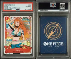 2024 ONE PIECE ST01 007 OP06 WINGS OF THE CAPTAIN NAMI TREASURE RARE PSA 10 - Image 1