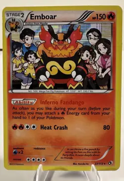 Pokemon TCG Emboar Legendary Treasures Holo Card 27/113 - Image 1