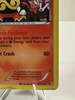 Pokemon TCG Emboar Legendary Treasures Holo Card 27/113 - Image 3