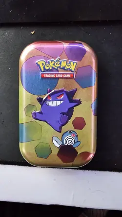 Gengar & Poliwag TCG Scarlet and Violet 151 Collection Mini Tin Empty Coin Card - Image 1