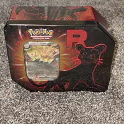 Pokemon TCG Team Rocket Tin with 5 Booster Packs & Persian ex Promo Card - Image 1