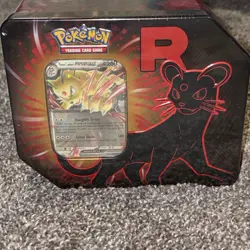 Pokemon TCG Team Rocket Tin with 5 Booster Packs & Persian ex Promo Card - Image 2