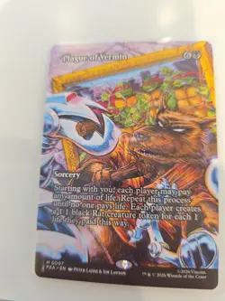 MTG Plague of Vermin (Borderless) Teenage Mutant Ninja Turtles REGULAR - Image 1
