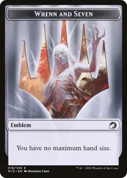NM Wrenn and Seven Emblem, MTG, Innistrad Remastered, Magic Token - Image 1