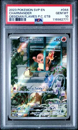 2023 POKEMON SVP OBSIDIAN FLAMES POKEMON CENTER ETB PROMO #044 CHARMANDER PSA 10 - Image 1