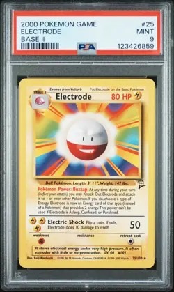 2000 POKEMON BASE SET 2 #25 ELECTRODE PSA 9 - Image 1