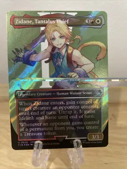 MTG Zidane, Tantalus Thief Borderless SURGE FOIL #0550 Final Fantasy NM/M - Image 1