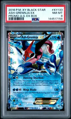 2016 Pokemon XY Black Star XY133 Ash Greninja EX PSA 8 144517156 - Image 1