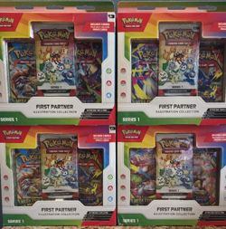 4 Pokemon First Partner Illustration Collection Series 1 Boxes - Image 1
