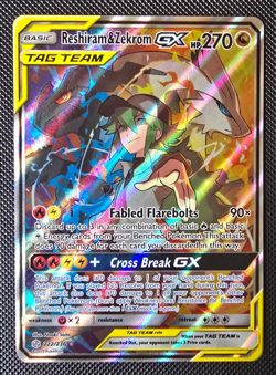 Pokemon - Reshiram & Zekrom GX - SM Cosmic Eclipse - Ultra Rare - 222/236 NM-LP - Image 1