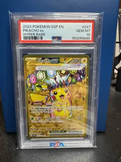 2024 Pokemon Surging Sparks Pikachu Hyper Rare PSA 10 - Image 1