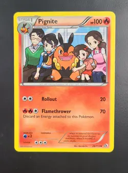 Pokemon TCG Black & White Legendary Treasures Pignite 26/113 NM - Image 1