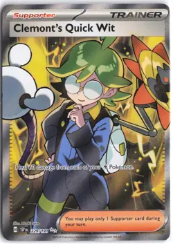 Clemont's Quick Wit 229/191 Ultra Rare Surging Sparks Pokemon NM - Image 1