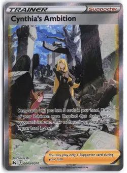 Cynthia's Ambition GG60/GG70 Ultra Rare Crown Zenith Galarian Gallery Pokemon NM - Image 1