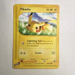 Pokemon Pikachu Regular Expedition Base Set 124/165 50HP English TCG - Image 1