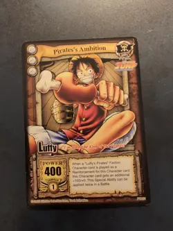1x One Piece CCG Pirate’s Ambition Luffy PR001 Shonen Jump Promo Moderate Play - Image 1