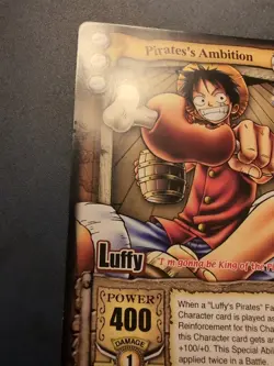 1x One Piece CCG Pirate’s Ambition Luffy PR001 Shonen Jump Promo Moderate Play - Image 4