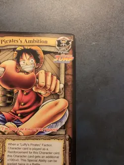 1x One Piece CCG Pirate’s Ambition Luffy PR001 Shonen Jump Promo Moderate Play - Image 5